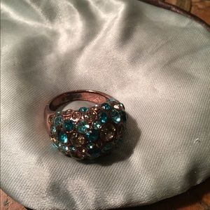 Bronze and panther blue ring